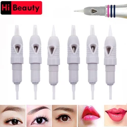 100pcs Sterilized 8mm Screw Gray Tattoo Cartridges Tatto Needles For Lips Eyebrow Eyeliner Permanent Makeup Microblading