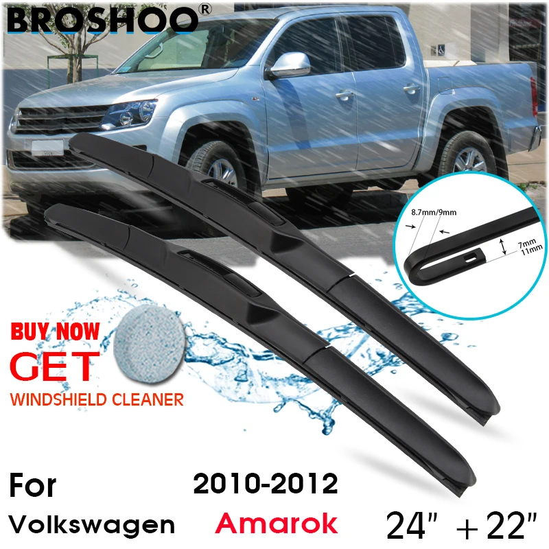 

Car Wiper Blade Front Window Windscreen Windshield Wipers Blades J hook Auto Accessories For Volkswagen Amarok 24"+22" 2010-2012