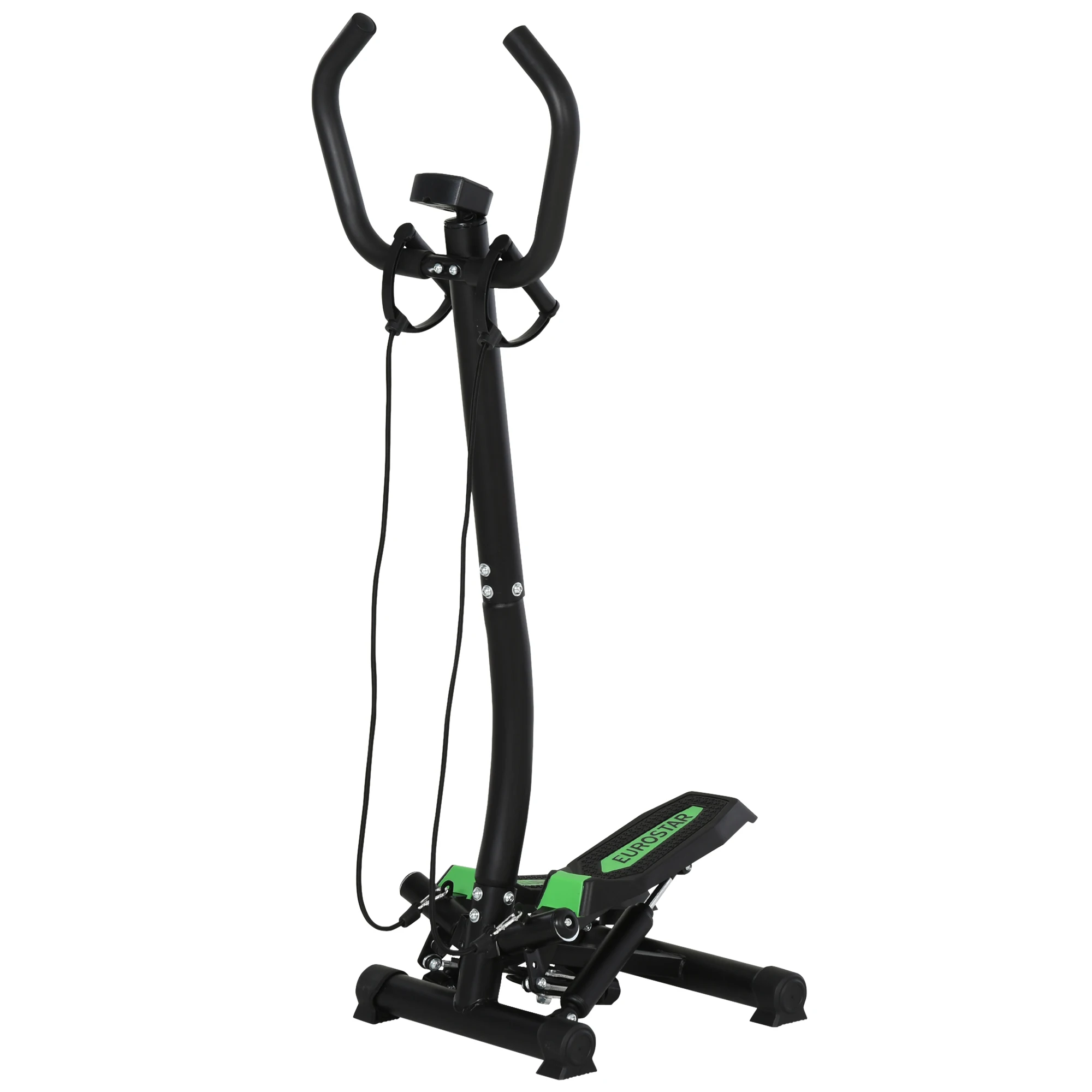 HOMCOM Máquina de Step Stepper Up-Down Máquina de Paso con 2 Reposapiés Pedales Ajustables 40x48x118cm