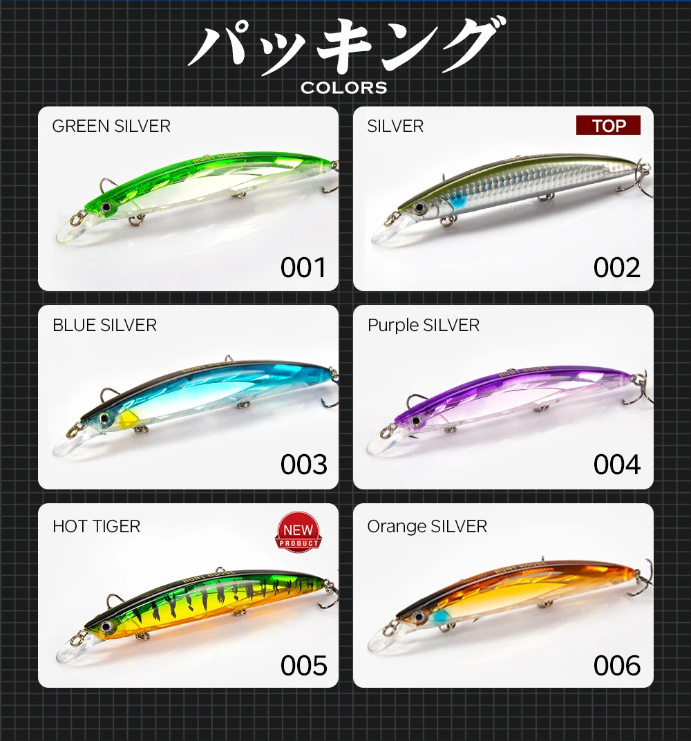 Hunthouse Weitwurf-Minnow-Angelköder 133mm 19g Wobbler Schwimmender Hartköder Oberflächenköder Künstlicher Köder für Barsch und Hecht Angelzubehör – Detail 11
