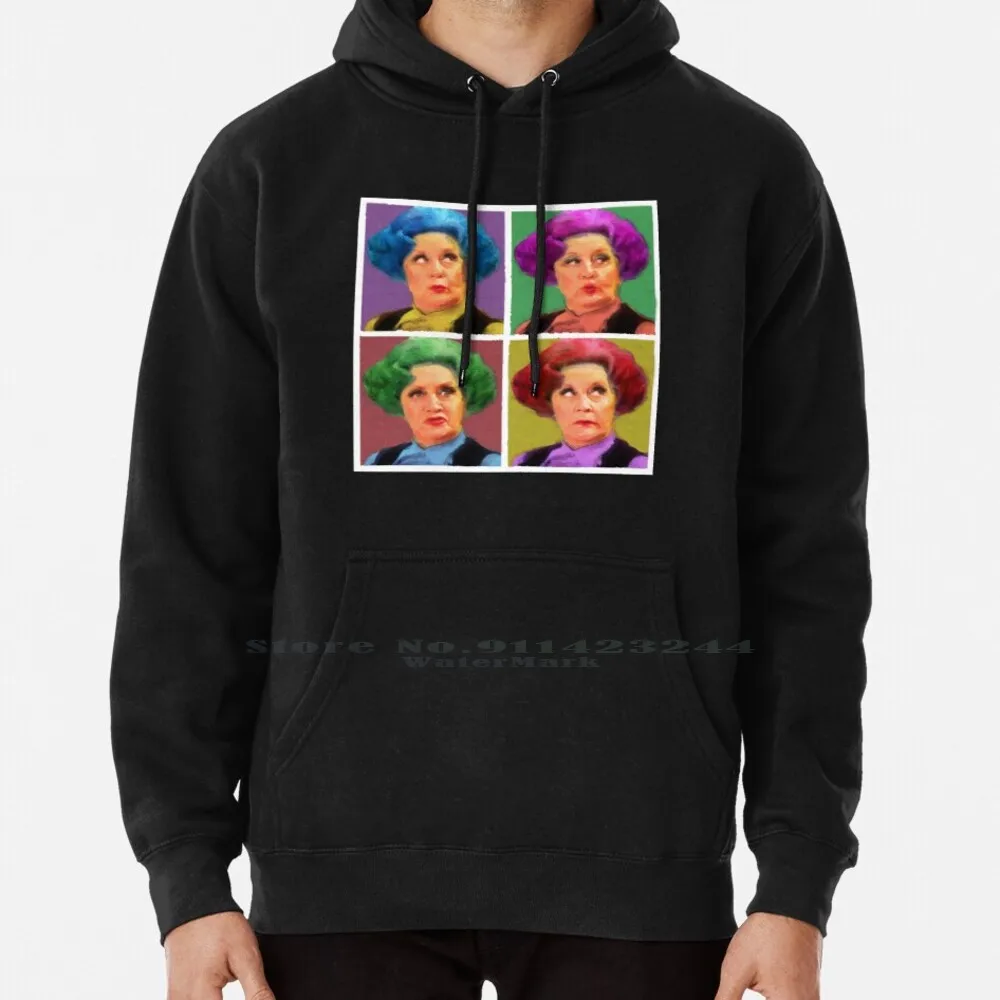 Pussy Pop Art Hoodie Sweater 6xl Cotton Mollie Sugden Mrs Slocombe Are You Being Served British Comedy Icon Czar Catstick