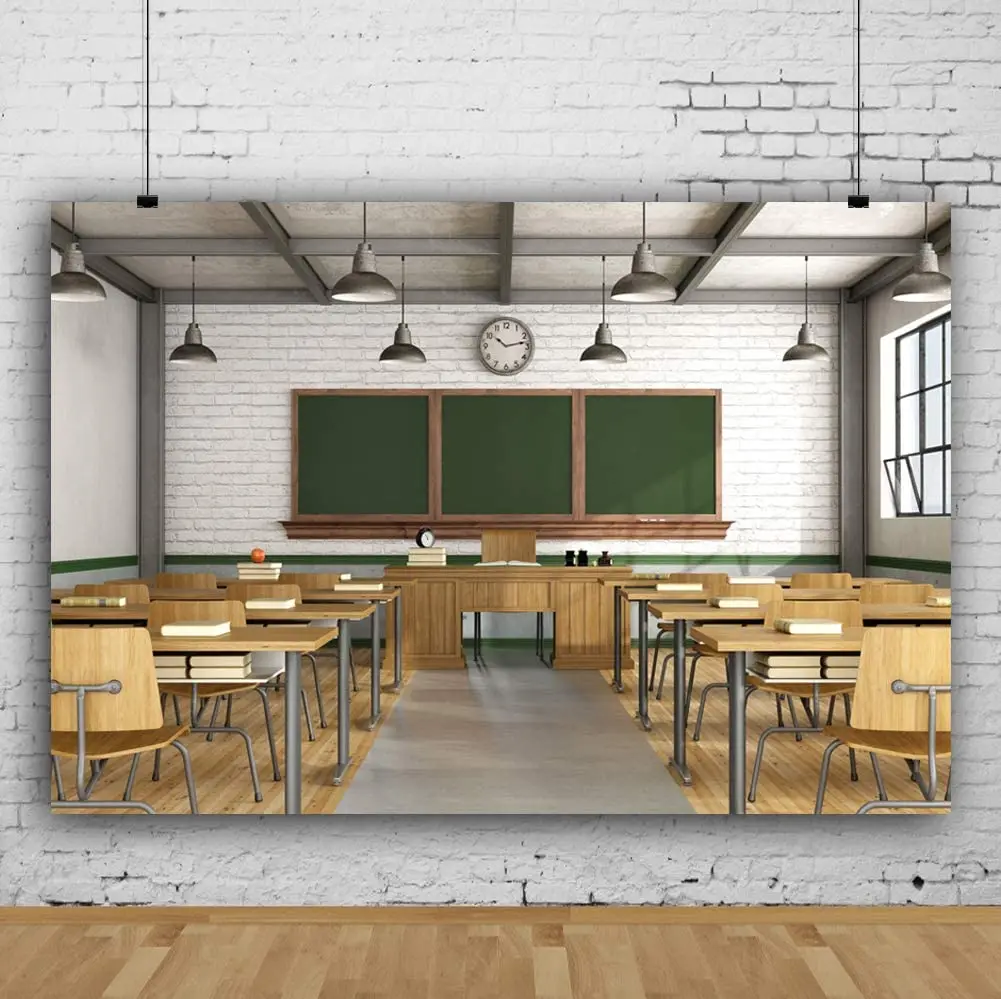 العودة إلى المدرسة موضوع التصوير خلفية الفصول الدراسية الديكور الداخلي السبورة على مدار الساعة خلفية الموسم الجديد لافتة الطلاب