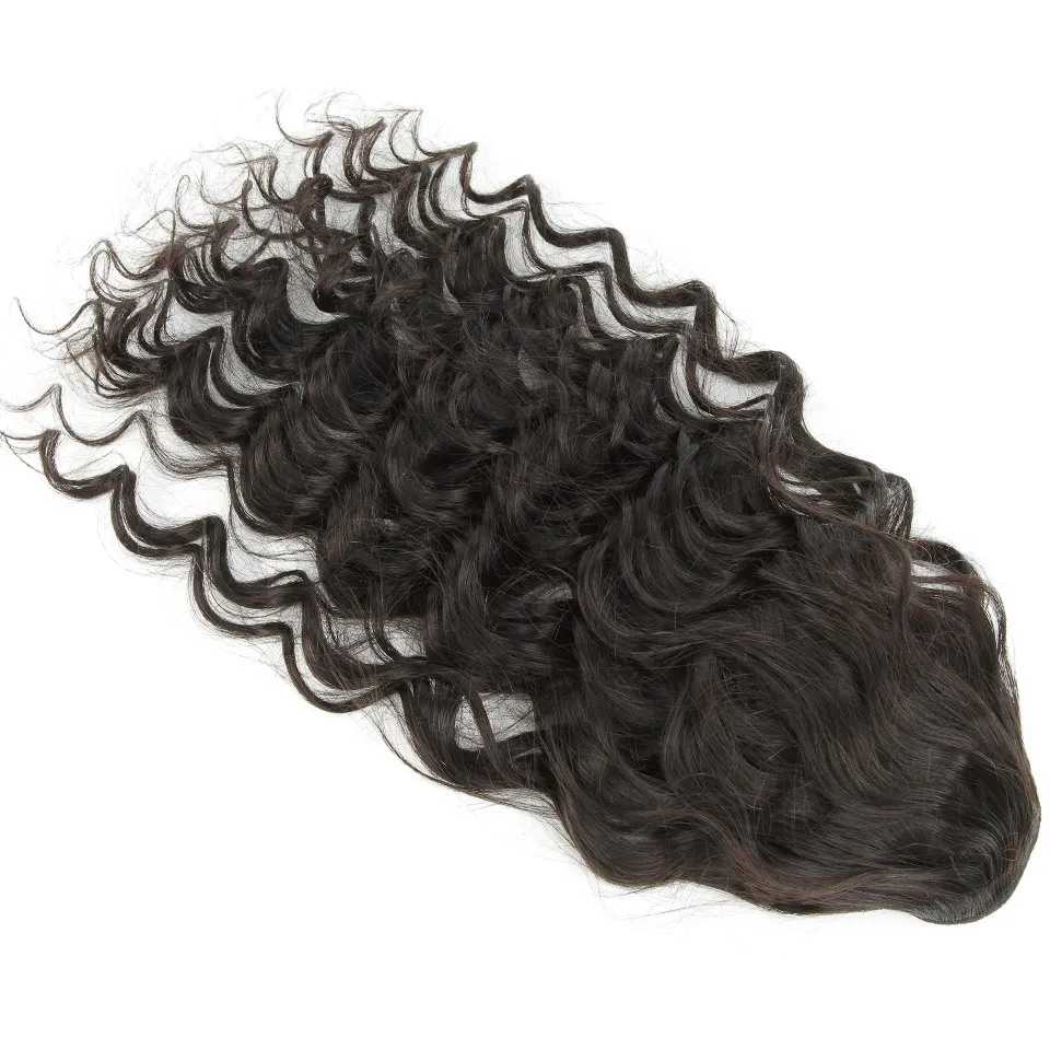 [Yvonne] บราซิล Curly Drawstring หางม้าเส้นผมมนุษย์คลิปใน Extensions Ratio ธรรมชาติสี