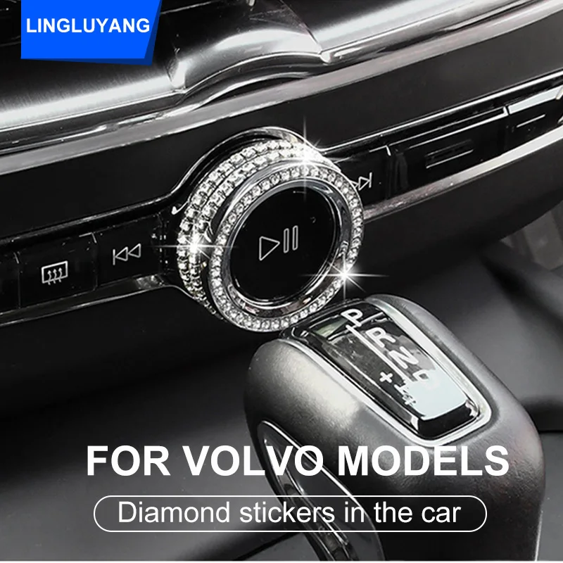 for volvo xc60 xc90 s90 v90 xc40 s60 v60 interior modification diamond car stickers decoration car Accessories