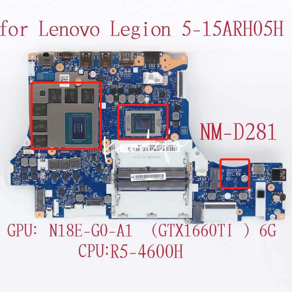 

NM-D281 for Lenovo Legion 5P-15ARH05H Laptop Motherboard 82B1 CPU:R5-4600H GPU:N18E-G0-A1 6G DDR4 FRU:5B20Z23020 5B20Z23016