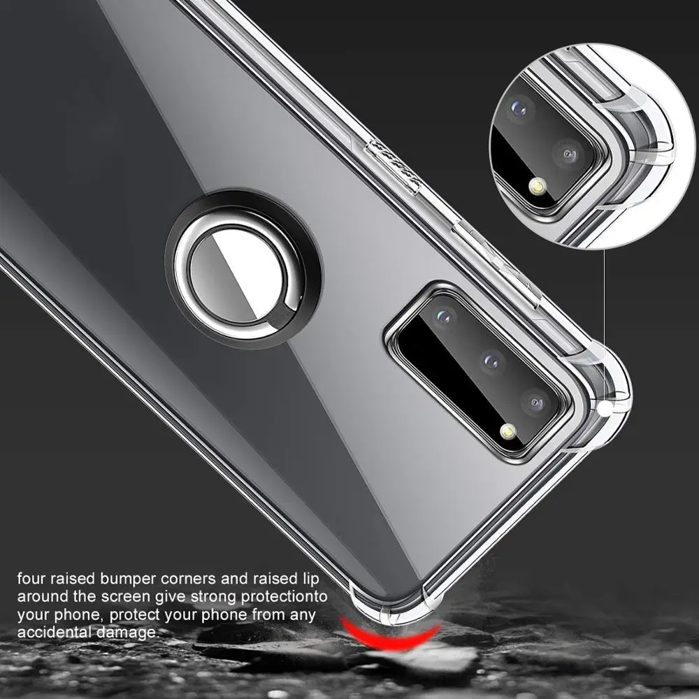 Shockproof Soft Magnetic Car Ring Case For Huawei P40 Lite Plus Pro Nova 7 SE P30 P20 Honor 30 Mate30 Y9S Y6S Honor 9X Y7P V30