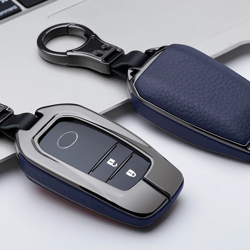 

Galvanized Alloy Car Key Cover Case for Toyota Camry Corolla Crown Dazzling Prado Raying MarkX Carola 2 3 Buttons Remote Keyless