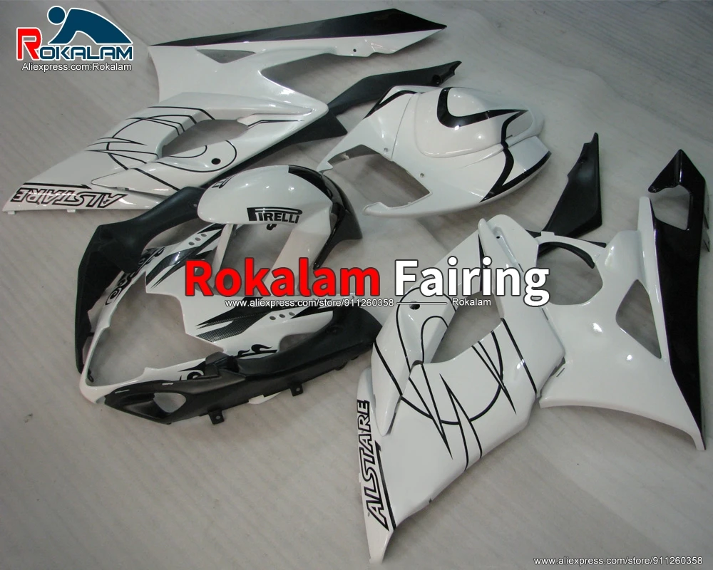 

Cowlings For Suzuki GSXR1000 K-5 2005 2006 GSXR1000 05 06 Motorcycle White Black Fairing Kits (Injection Molding)