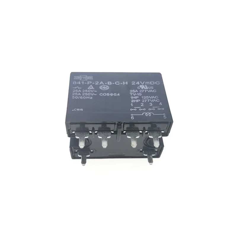 

1PCS HOT NEW relay 841-P-2A-B-C-H-24VDC 841-P-2A-B-C-H 24VDC 841-P-2A 841P2A-H 24VDC DC24V 24V 25A 250V 277VAC 6PIN