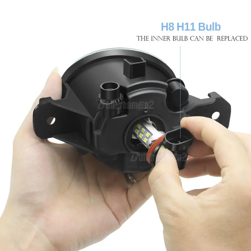 Angel Eye Fog Light Assembly For Nissan X-Trail T30 2001-2006 Car Front Bumper Fog Light Halo Ring Daytime Running Lamp H11 12V