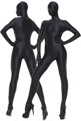 Czarny/ciało/biały full body elastan Zentai garnitur druga skóra Catsuit Cosplay Zentai garnitur darmowa wysyłka