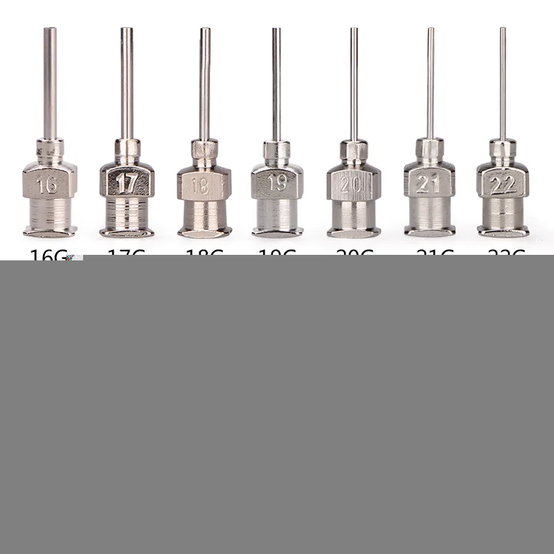 High Precision All Metal Tips Tube Length 13mm Blunt Stainless Steel  Dispensing Needles Syringe Needle Tip