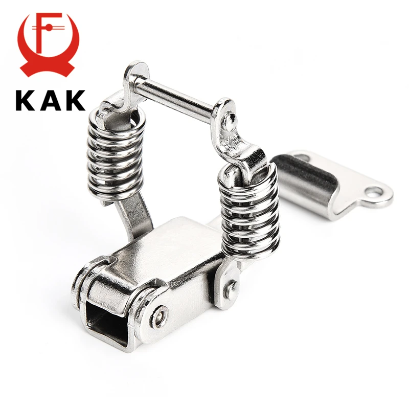 5PCS KAK J107 Hardware Cabinet Boxes Spring Loaded Latch Catch Toggle Hasp 46*21 Mild Steel Hasp For Sliding Door Simple Window image 5