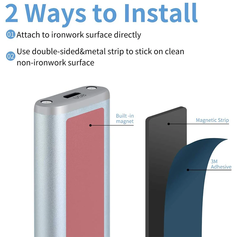 40 LED Motion Sensor Night Light Closet Light Under Cabinet Light USB Rechargeable Kitchen Night Light Lamp For Wardrobe Stairs