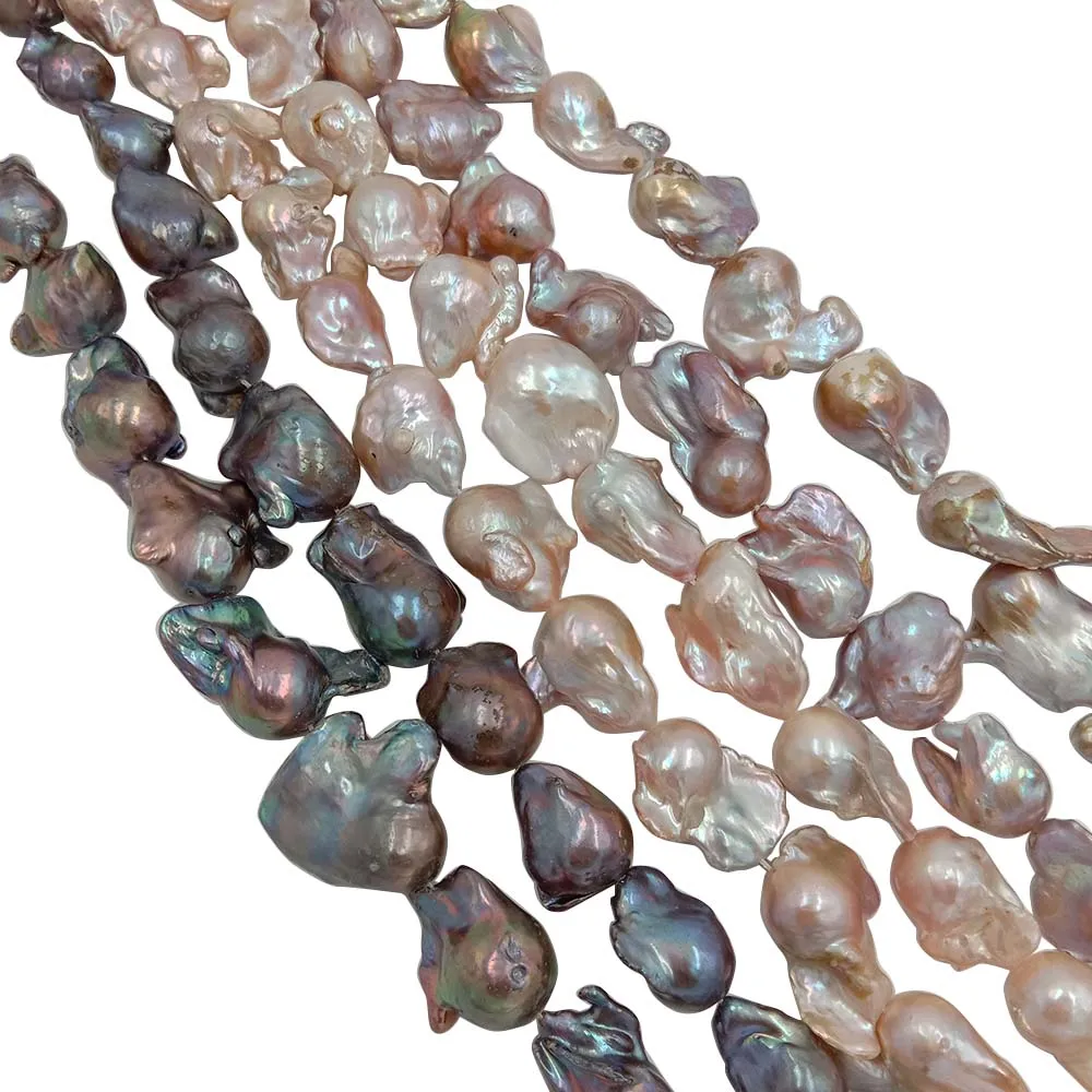 pearl beads,100% Nature freshwater loose pearl with baroque shape, BIG pink BAROQUE shape pearl .16-27 mm,nice nature color