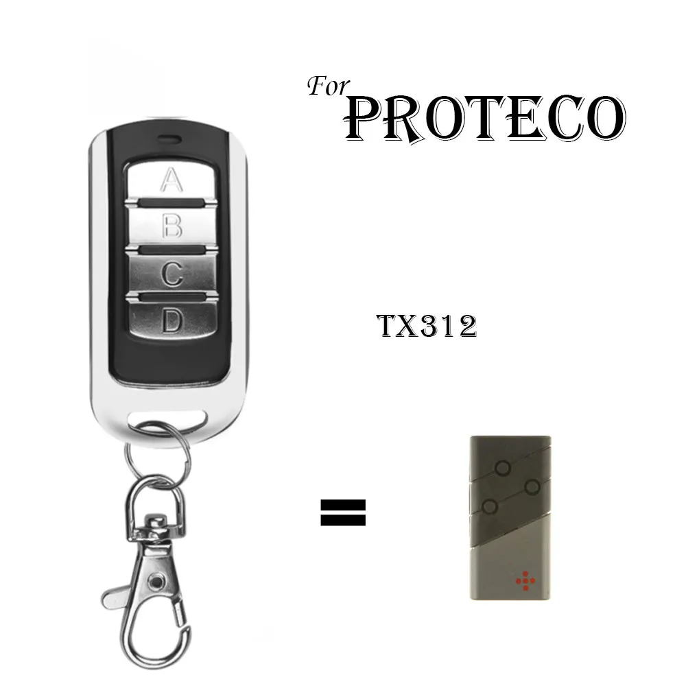 

100% For PROTECO TX312 Garage Door Opener Remote Control keychain for gate