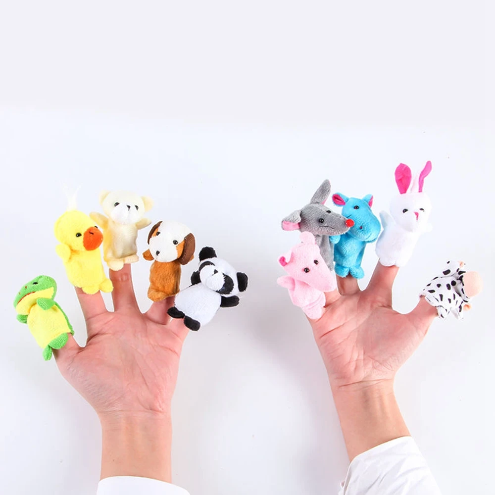 

10 Stuffed Animal Dolls Finger Puppets Plush Toys Small Gifts For Children