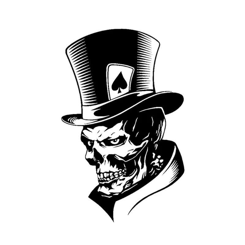 

Lovely Joker Skeleton Skull Playing Cards Poker Monster Hat Laptop Sticker For MacBook 11 12 13 14 15 15.6 Computer Skin Vinyl