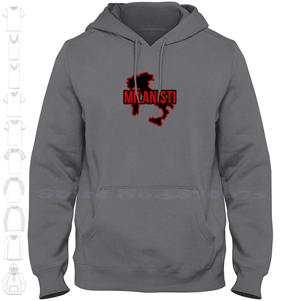 Milanisti 100% Cotton Hoodie T-Shirt Milanisti Milanista Milan Fc Club Football Italia Interisti Interista Serie A Curva Sud I