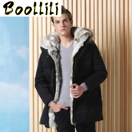 

Winter Jacket 2023 Men Duck Down Jacket Men Thick Hood Rabbit Fur Collar Parka Outwear Windproof Camperas Hombre Plus Size