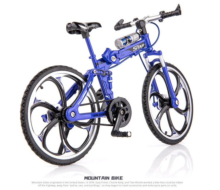 Fahrrad Modell 1/8 Simulation faltbares Fahrrad Metall Modell Druckguss Auto für Jungen Mountainbike Legierung Motorrad für Geschenke Tisch dekoration