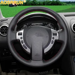 Hand Sewing All Leather Steering Wheel Covers For Nissan Qashqai J10 X-TRAIL NV200 2008-2012 Car-Styling Trim