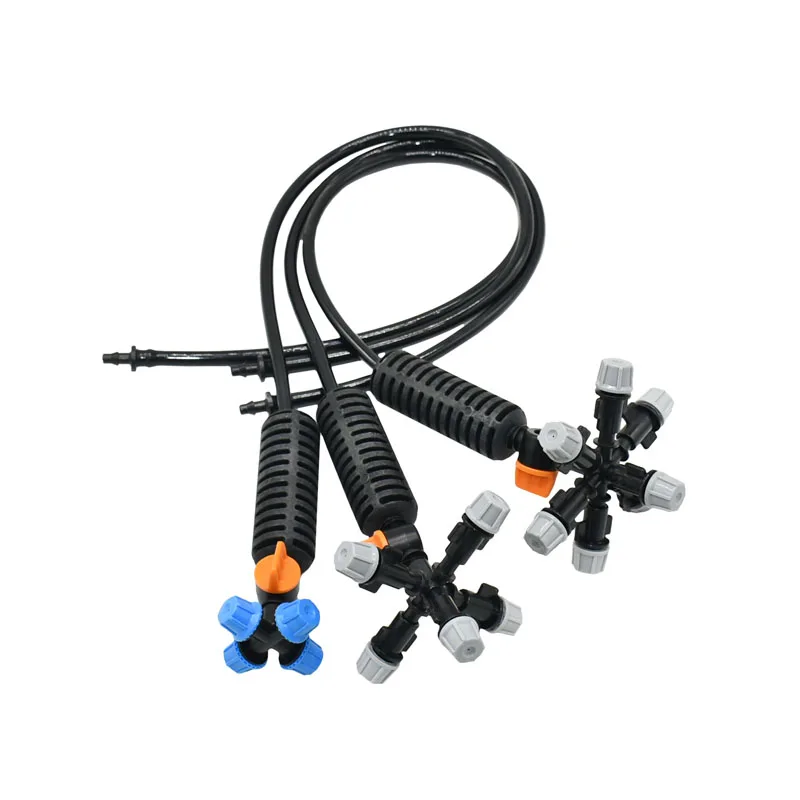 

Hanging Anti Drip Misting Nozzle Cross Mist Sprinkler Cooling Mist System To Greenhouse Drip Irrigation 10set