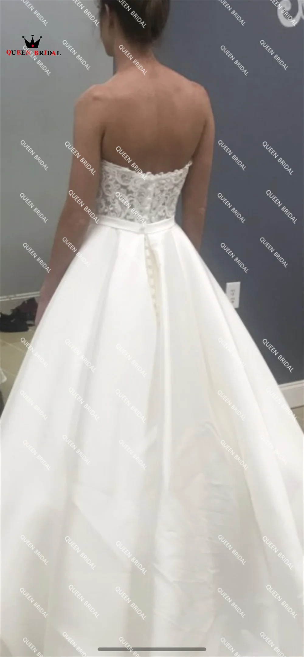 Elegant Plus Size Wedding Dresses Ball Gown Sweetheart Satin Lace Appliques 2023 New Design Formal Bride Gowns Custom Made JY70