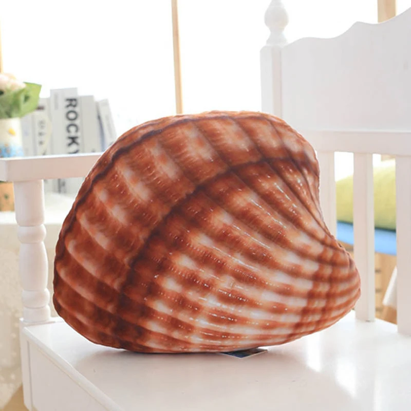 New Sea Shell Starfish Conch Cushion Home Decor Cushions Sofa Coussin Pillow Kids Plush Toys Soft Stuffed Shells Birthday Gifts