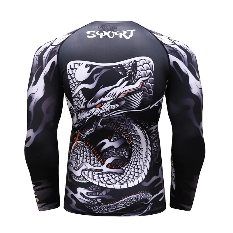 Cody Lundin Gym Bodybuilding shirt Cool BJJ jiu jitsu Rashguard Stretch Compression Long Sleeve Grapling MMA Fitness Shirts