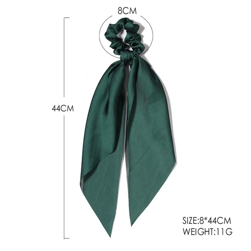 Imagen 2 del producto Nueva moda estampado arco Scrunchies cinta para el cabello para mujeres banda elástica para el cabello niñas cola de caballo lazos para el cabello accesorios para el cabello