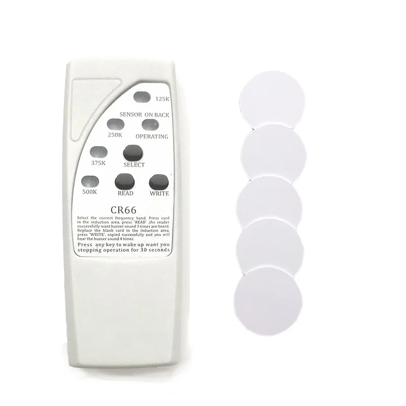 Handheld RFID Card Reader Writer 125KHz Copier Cloner Duplicator ID Tags   EM4305 T5577 RFID Tag Key Card Keyfob