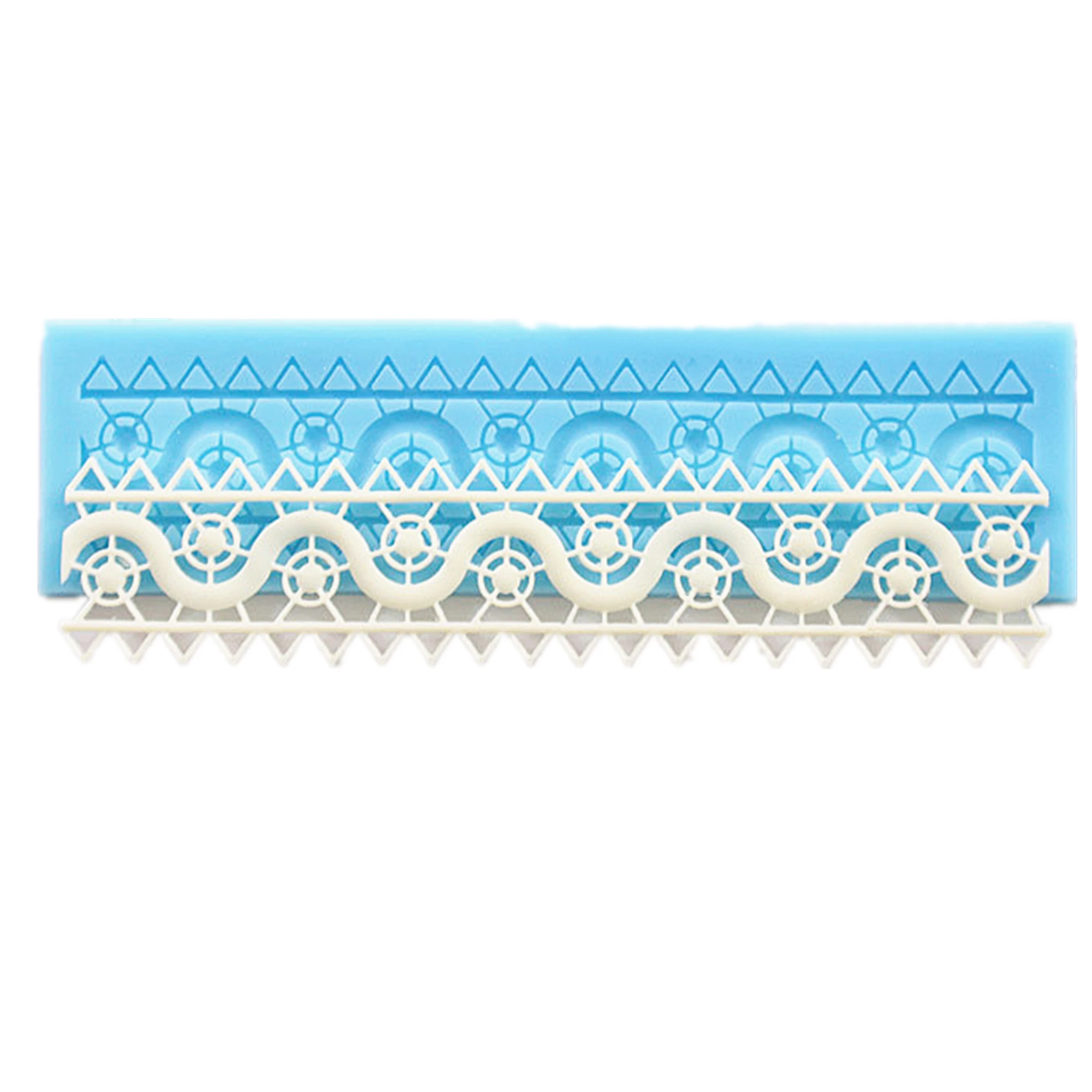 Lace Mat Fondant Flowers Chain Decoration Silicone Fondant Mold For Baking Tools Bakeware Tools Cake Decorating Lace Tools M889