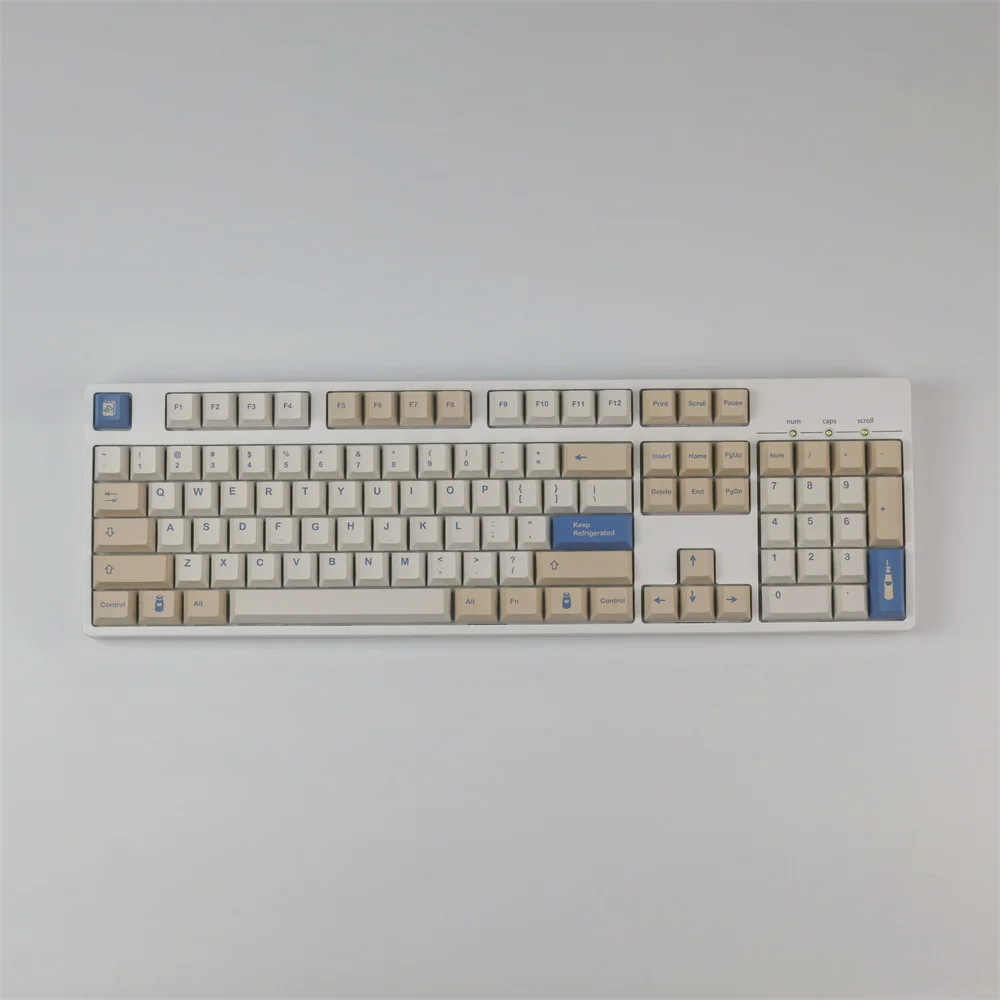 GMK Soyamilk Keycap ISO Enter 140 Keys Cherry Profile PBT Keycap Backlit DYE Sublimasi Set Lengkap untuk GH60 GK61 64 68 87 96 980