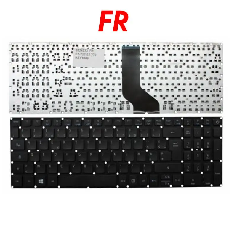 

НОВАЯ французская клавиатура Azerty для Acer ES1-523 ES1-523G ES1-533 ES1-533G ES15 ES1-572 F5-521 F5-522 F15 F5-571 F5-571T F5-571G FR