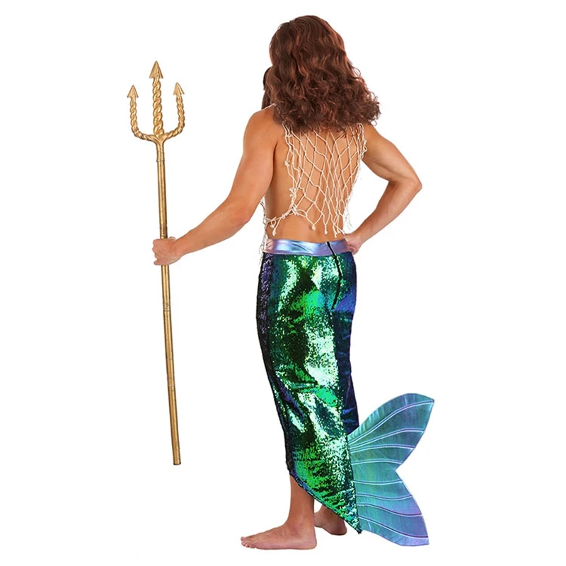 God of Sea Poseidon Costume for Halloween Carnival Christmas Masquerade Party Fancy Dress Adult Man Prince King Cosplay Clothes