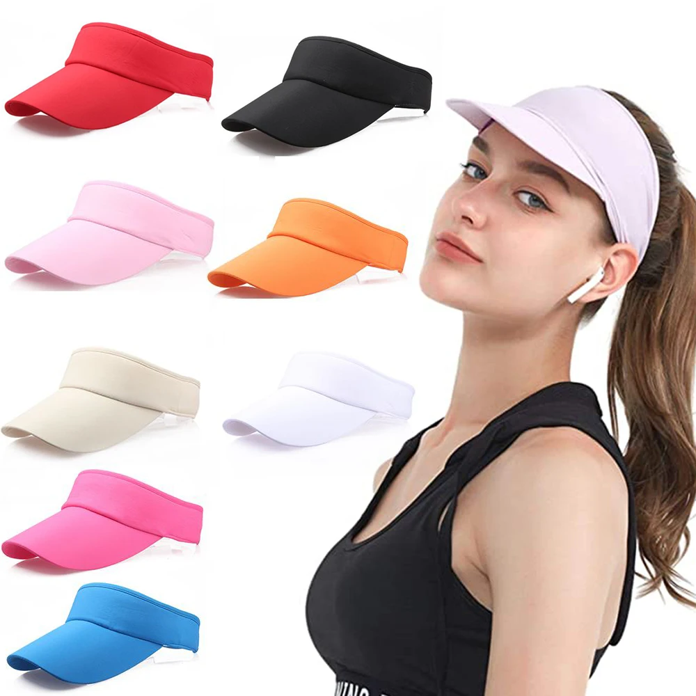 Cappello da visiera parasole estivo vuoto cappello da corsa sportivo pieghevole cappello da Tennis sportivo regolabile cappello da Golf cappello Unisex ad asciugatura rapida