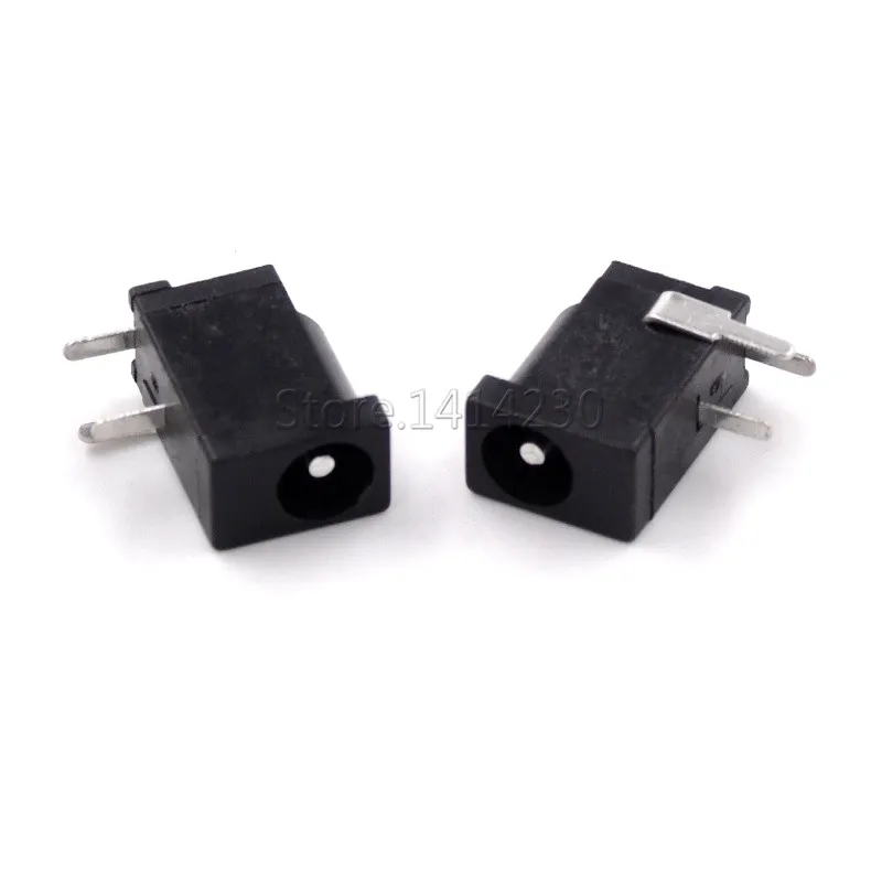 10Pcs Hot Sales High Quality DC-002 0.3A 50V Black DC Power Jack Socket Connector DC002 3.5*1.1mm 1.1 socket