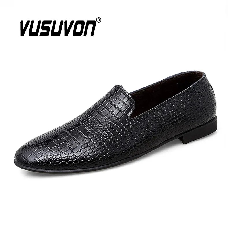 Size 37-45 Spring Autumn Mens Penny Loafers Genuine Leather Hand Painted Slip On Dress Shoes Boys Wedding Casual Business Flats