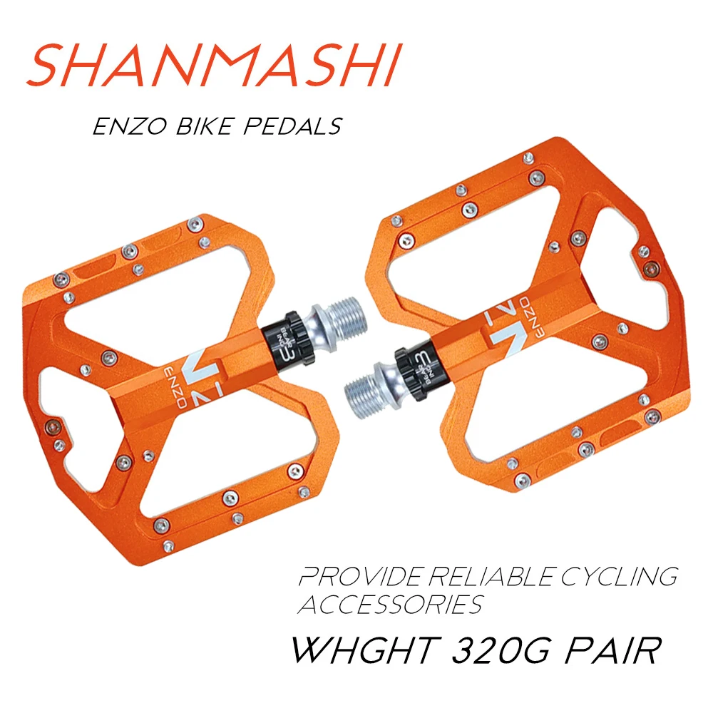 SHANMASHI ENZO Flat Foot Ultralight Mountain Bike Pedals MTB  Aluminum Sealed 3 Bearing Anti-Slip Bicycle Pedals Bicycle Parts