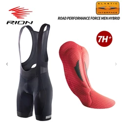 RION Cycling Bib Shorts Men Summer Bike Underwear Elastic Interface Cushion MTB Mountain Bike Downhill 3D Padded Tights Bicycle