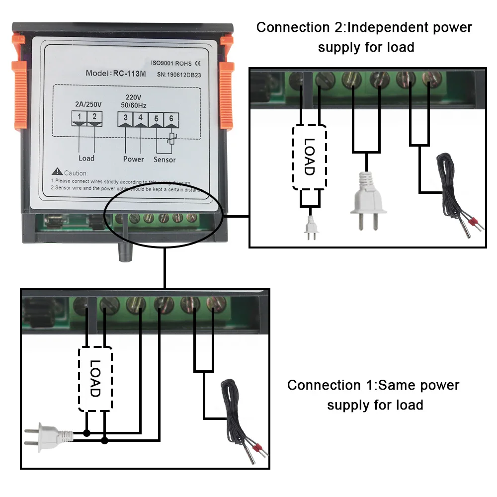 220V/2A RC-113M Thermostat for Incubator PID controller Heating Equipment Temperature controller -40~110Celsius