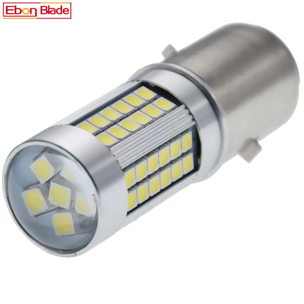 

Warm White Motorcycle Motorbike H6 Headlight Bulb 6V / 12V BA20D Bixenon Beam 3030 66SMD LED Moped Scooter ATV Lamp Light