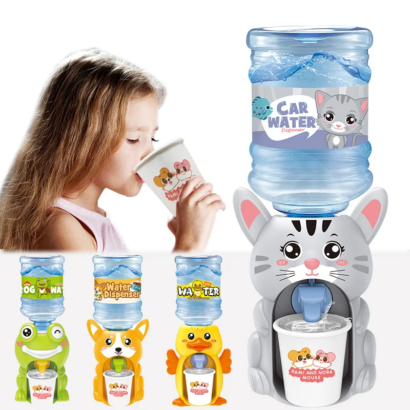 Cute Simulation Water Dispenser for Kids Children Kitchen Toy Cold Juice Milk Mini Drinking Fountain Machine For Children's Gift