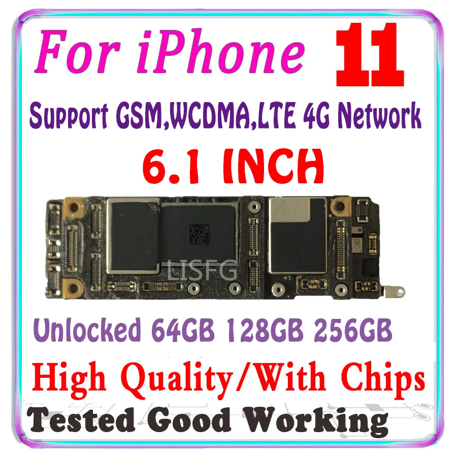 High Quality Original For iPhone 11 Motherboard With Face ID 64GB 128GB 256GB For iPhone 12 11 Pro Max Main Board Clean iCloud