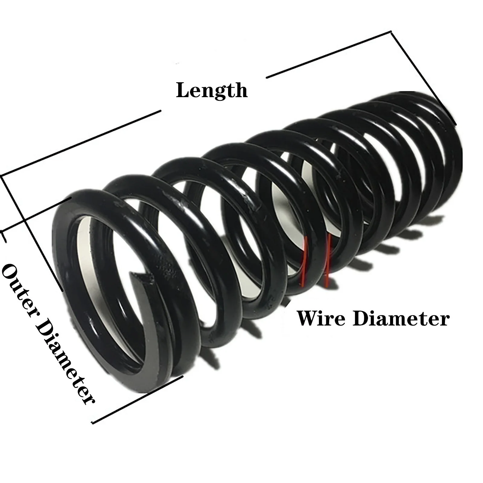 1 Pieces, 5*75*400mm, Elastic Compression Spring, 5mm Wire Diameter, 75mm Outer Diameter, 400mm Length, Y Type Compression