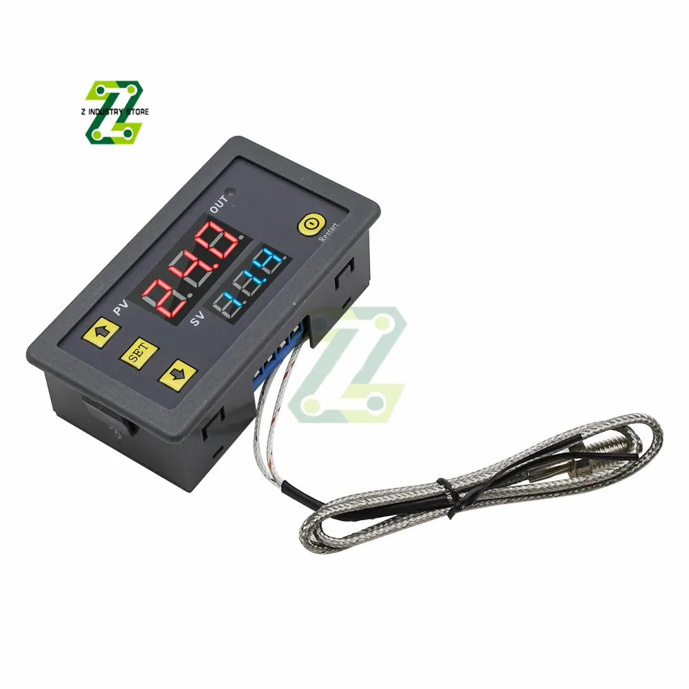 Imagem -03 - Controle de Temperatura Digital W3230 12v 24v Ac110220v Probe Line Display Led Termostato Calor e Arrefecimento Instrumento de Controle