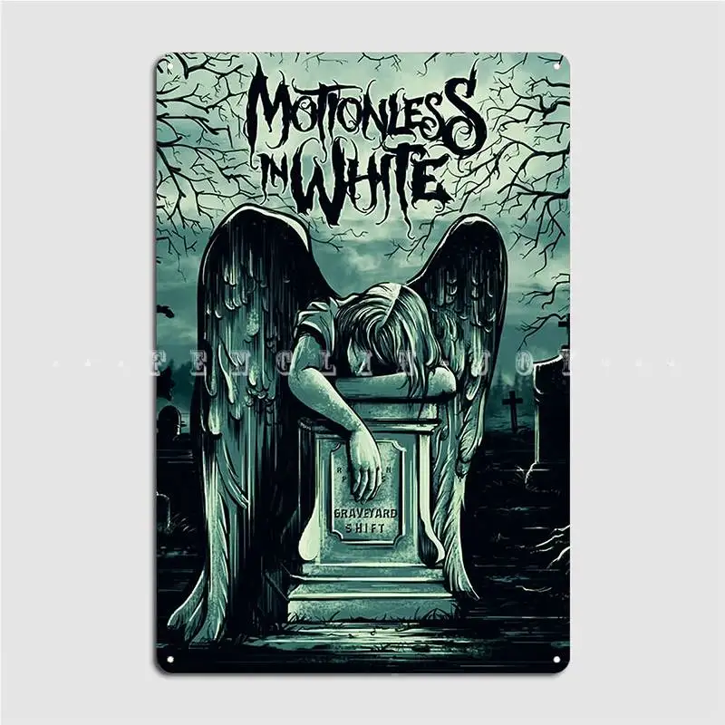 Motionless In White Metal Sign Wall Decor Pub Garage Pub Funny Tin Sign Poster