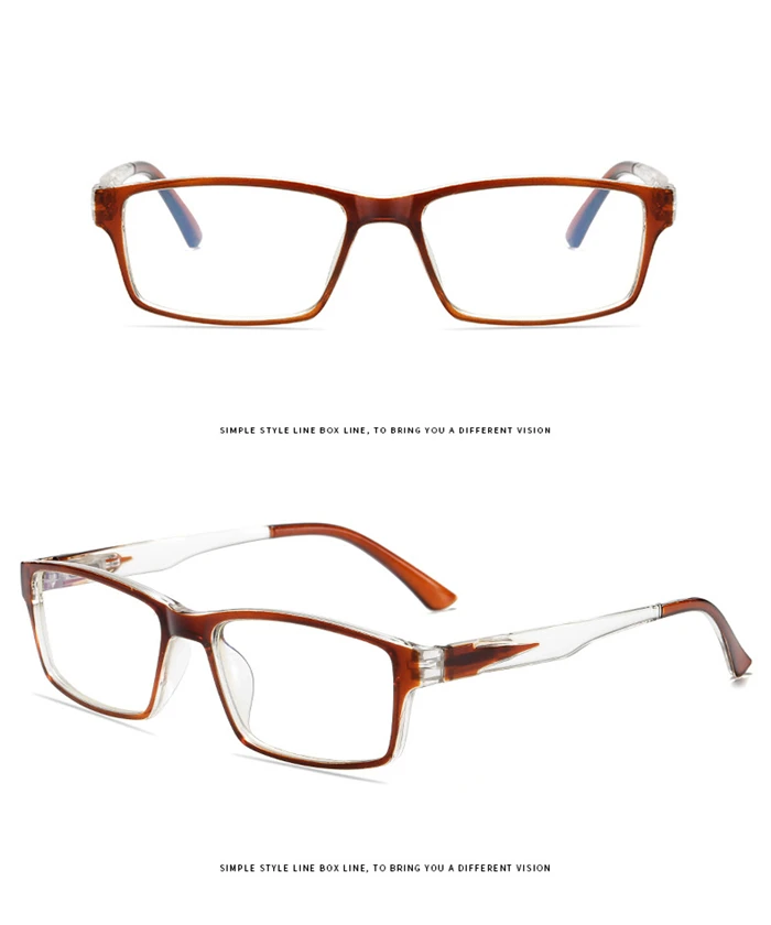 0 -0,5 -0,75 bis -6,0 blaues Licht blockierende quadratische Brillen mit Grad TR90 Myopie photochrome Brillen Damen Herren – Detail 9