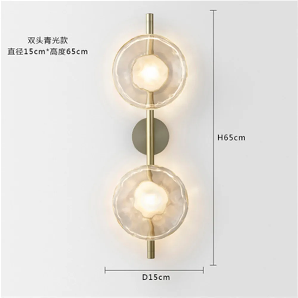 Ceto Wandlamp Postmodern retro wandlamp Design Glas Rond Led Luxe Loft Decor Gang Gangpad Binnen Slaapkamer dubbele wandlamp